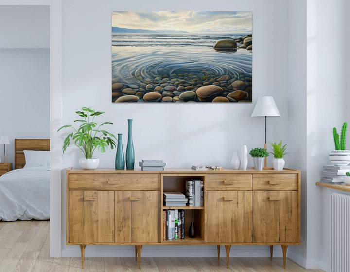 Serene Stone Waves Metal Art - Modern Oasis Sensory Design & Art Studio - Home Decor