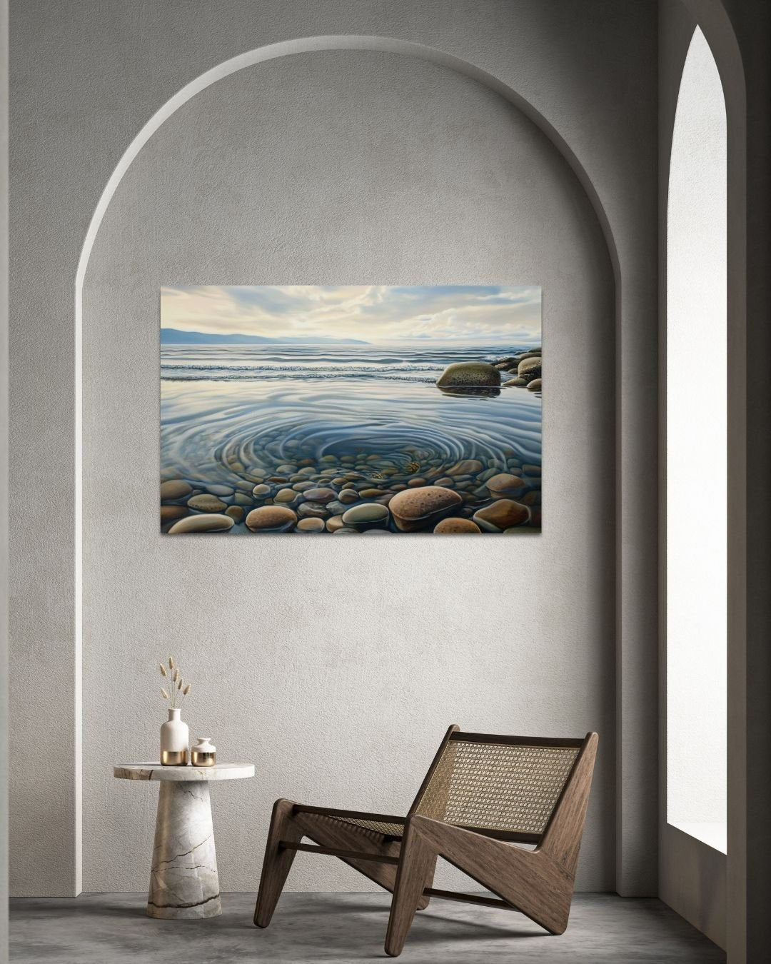 Serene Stone Waves Metal Art - Modern Oasis Sensory Design & Art Studio - Home Decor