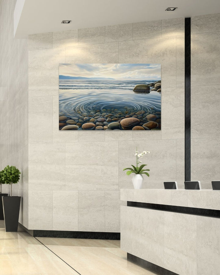 Serene Stone Waves Metal Art - Modern Oasis Sensory Design & Art Studio - Home Decor