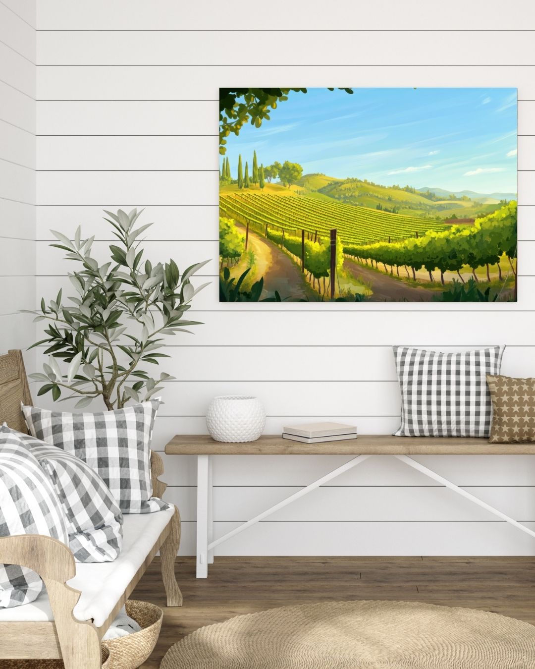 Vineyard Landscape - Modern Oasis Sensory Design & Art Studio - Canvas