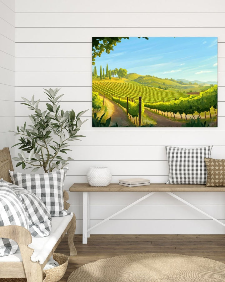 Vineyard Landscape - Modern Oasis Sensory Design & Art Studio - Canvas