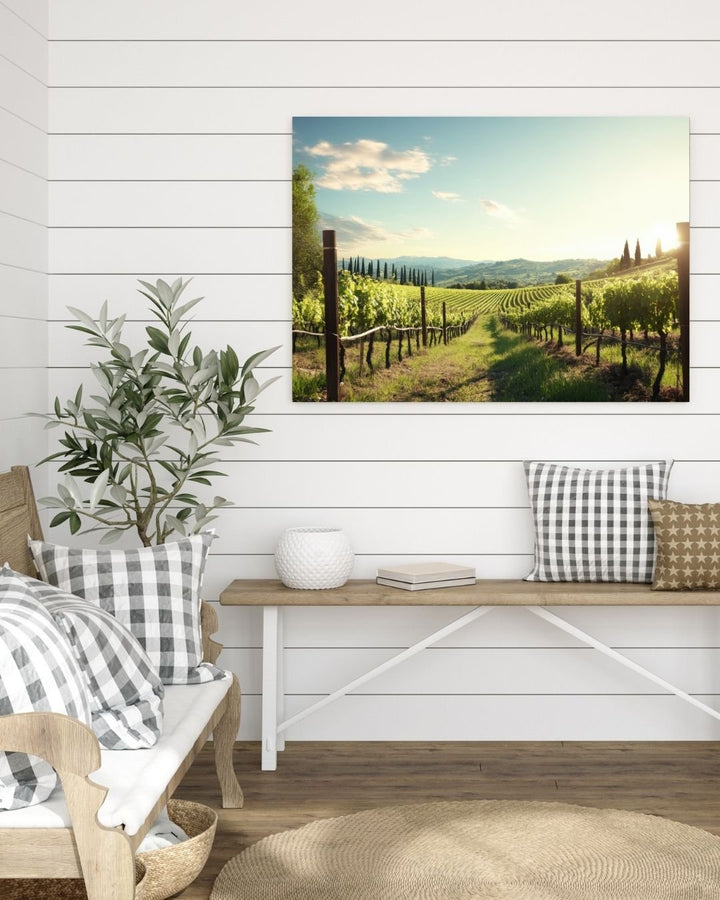 Scenic Vineyard Metal Art - Modern Oasis Sensory Design & Art Studio - Home Decor
