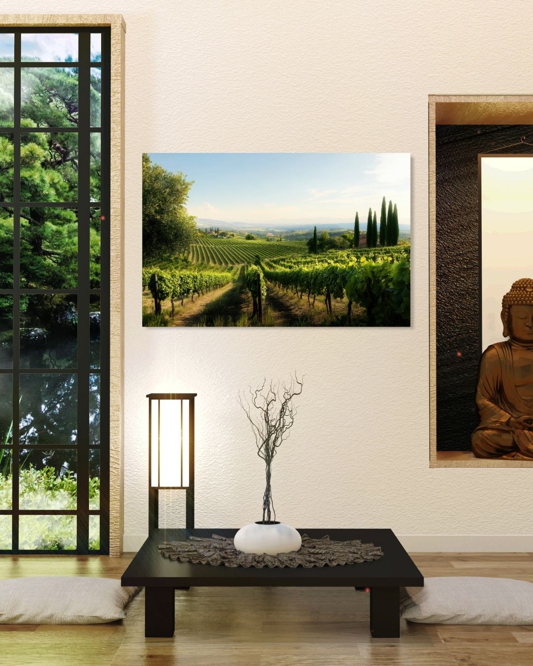 Vineyard Serenity - Modern Oasis Sensory Design & Art Studio - Canvas
