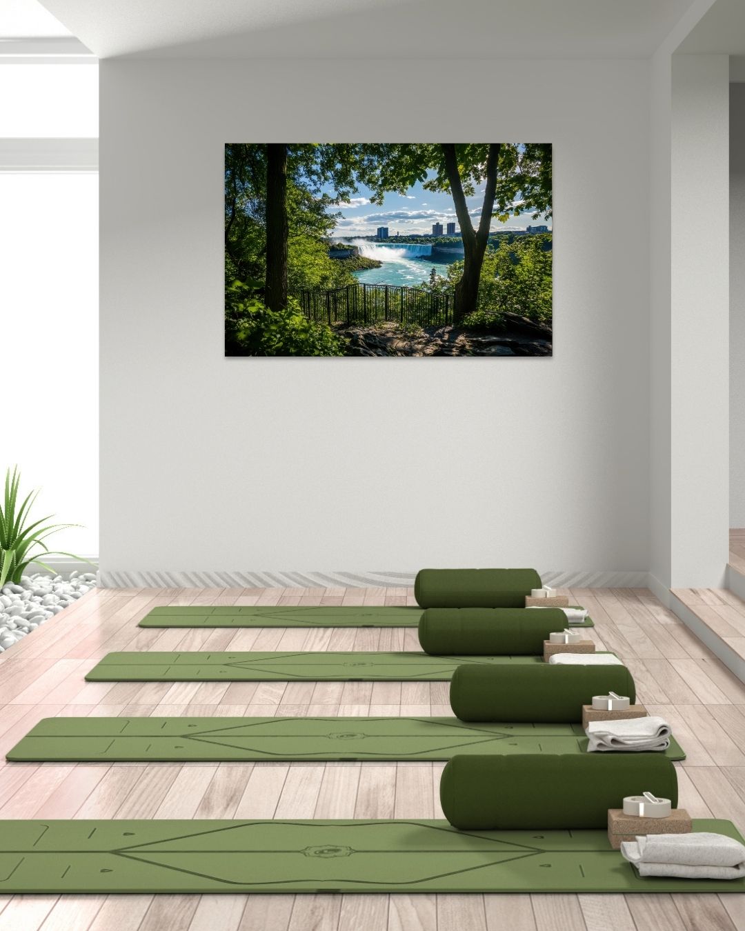Waterfall Serenity - Modern Oasis Sensory Design & Art Studio - Canvas