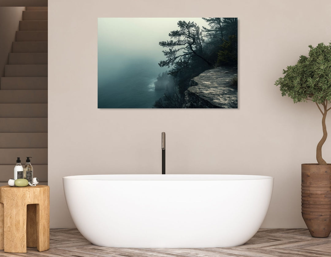 Misty Cliff Metal Art - Modern Oasis Sensory Design & Art Studio - Home Decor
