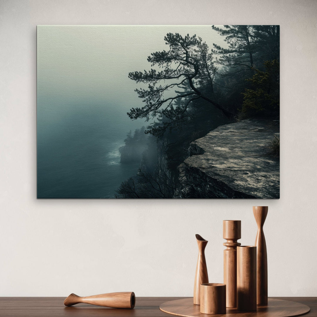 Misty Cliff Metal Art - Modern Oasis Sensory Design & Art Studio - Home Decor