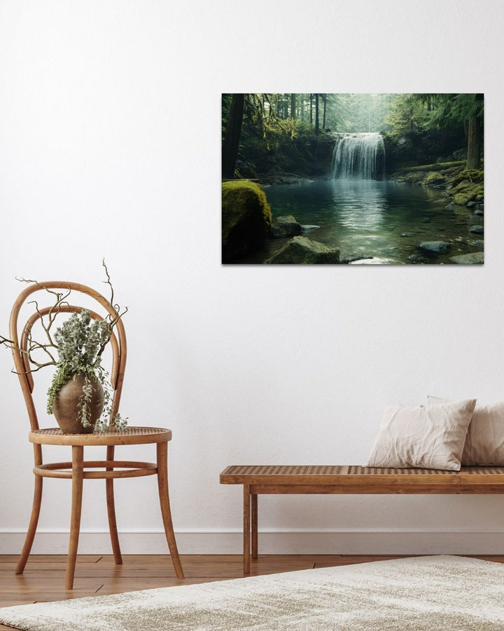 Serene Waterfall - Modern Oasis Sensory Design & Art Studio - Canvas