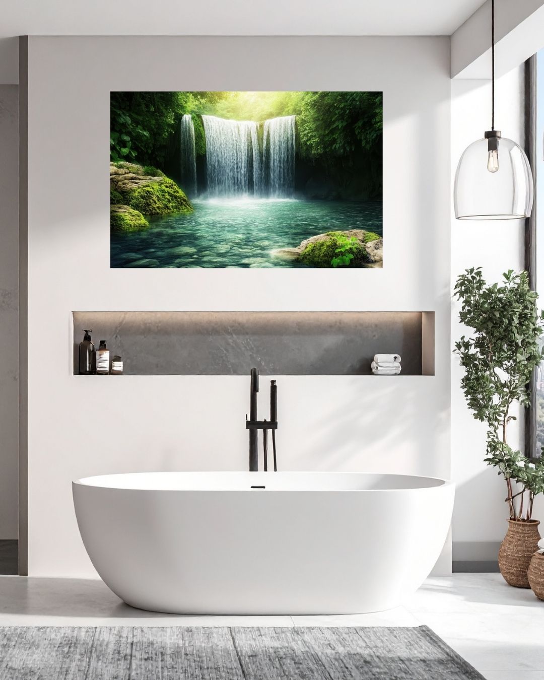 Tranquil Waterfall - Modern Oasis Sensory Design & Art Studio - Canvas