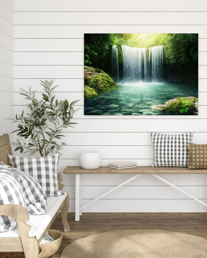Tranquil Waterfall - Modern Oasis Sensory Design & Art Studio - Canvas