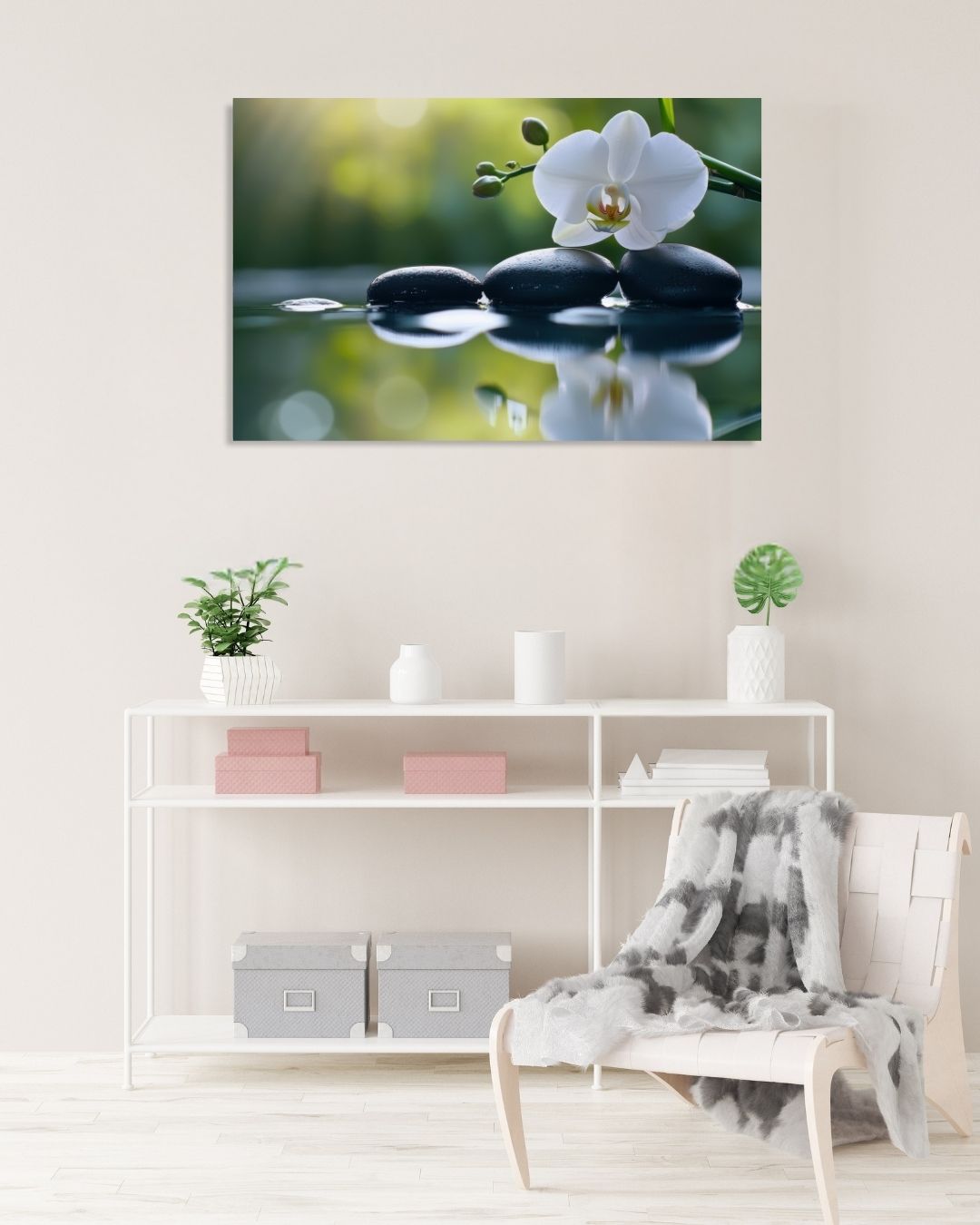 Whispers of Serenity - Modern Oasis Sensory Design & Art Studio - Canvas