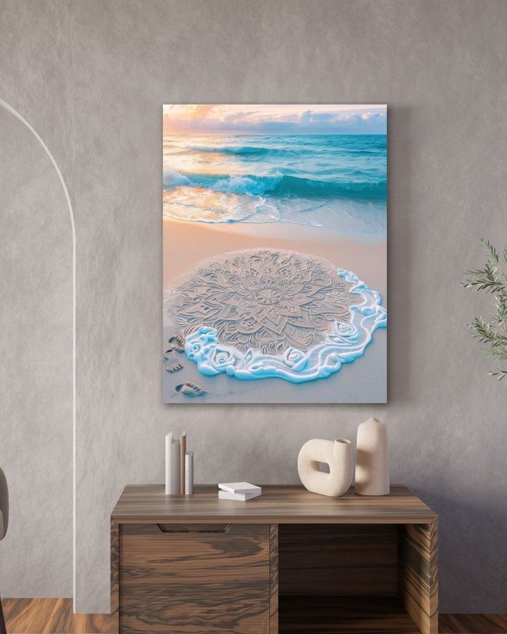 Serene Beach Waves - Modern Oasis Sensory Design & Art Studio - Canvas