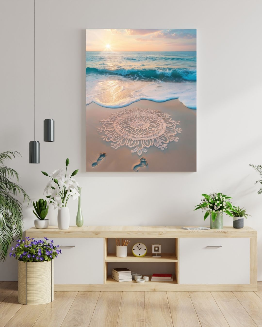 Serene Beach - Modern Oasis Sensory Design & Art Studio - Canvas