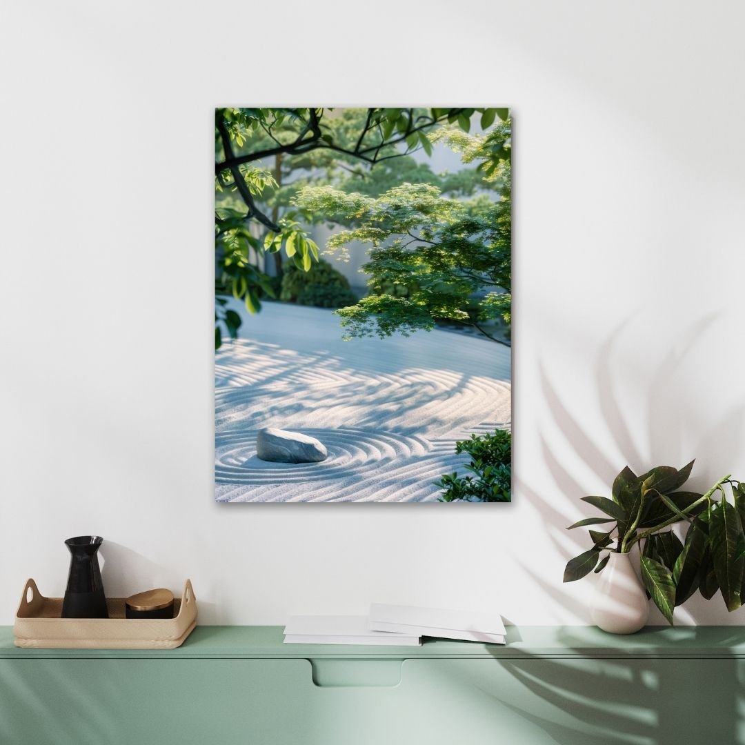 Serene Zen Garden - Modern Oasis Sensory Design & Art Studio - Canvas