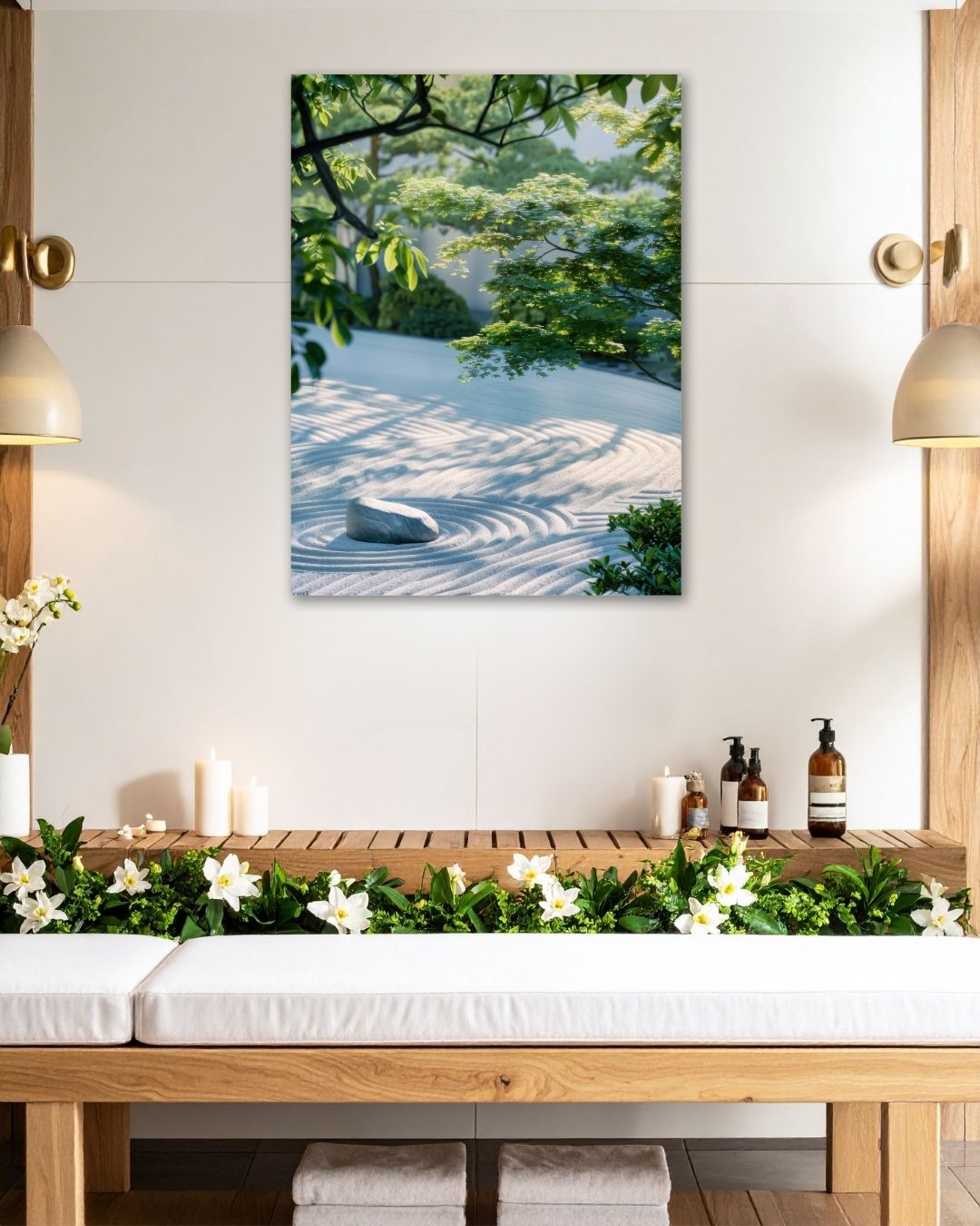 Serene Zen Garden - Modern Oasis Sensory Design & Art Studio - Canvas
