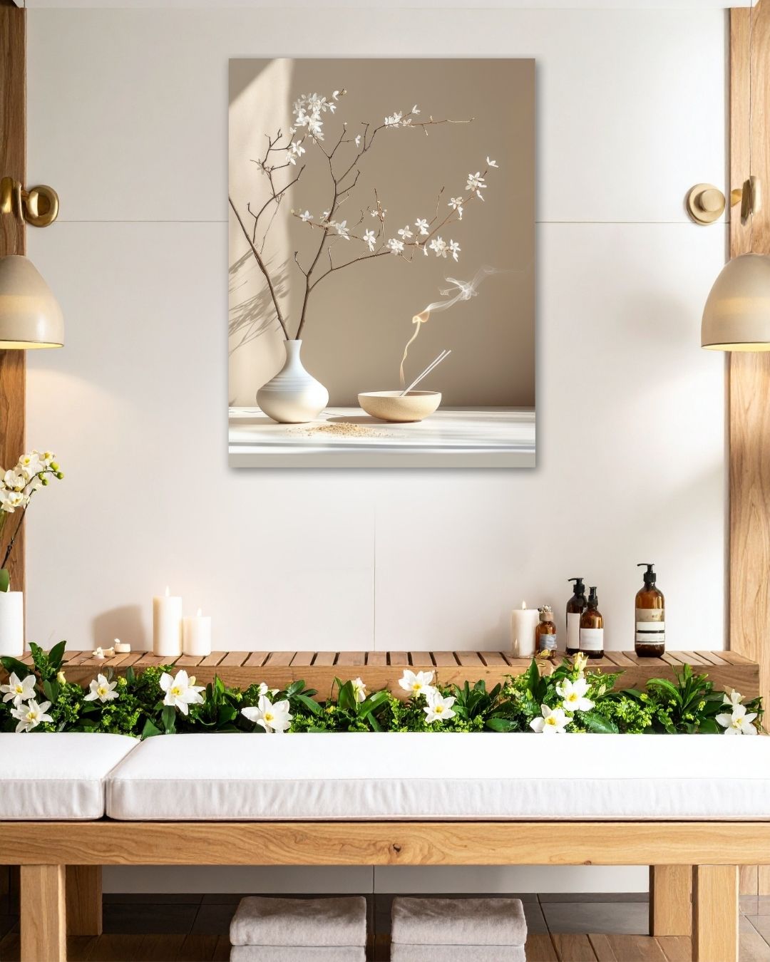 Serene Petals - Modern Oasis Sensory Design & Art Studio - Canvas