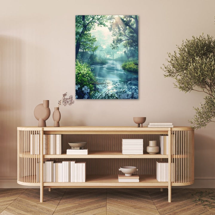 Serene Nature Pond - Modern Oasis Sensory Design & Art Studio - Canvas