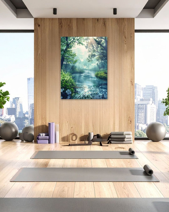 Serene Nature Pond - Modern Oasis Sensory Design & Art Studio - Canvas