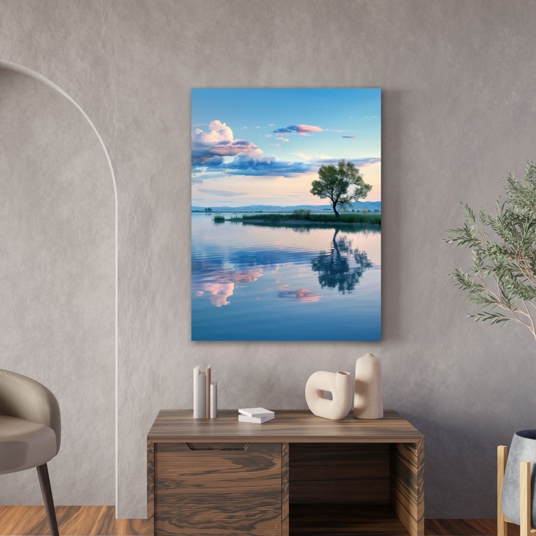 Serene Lagoon - Modern Oasis Sensory Design & Art Studio - Canvas