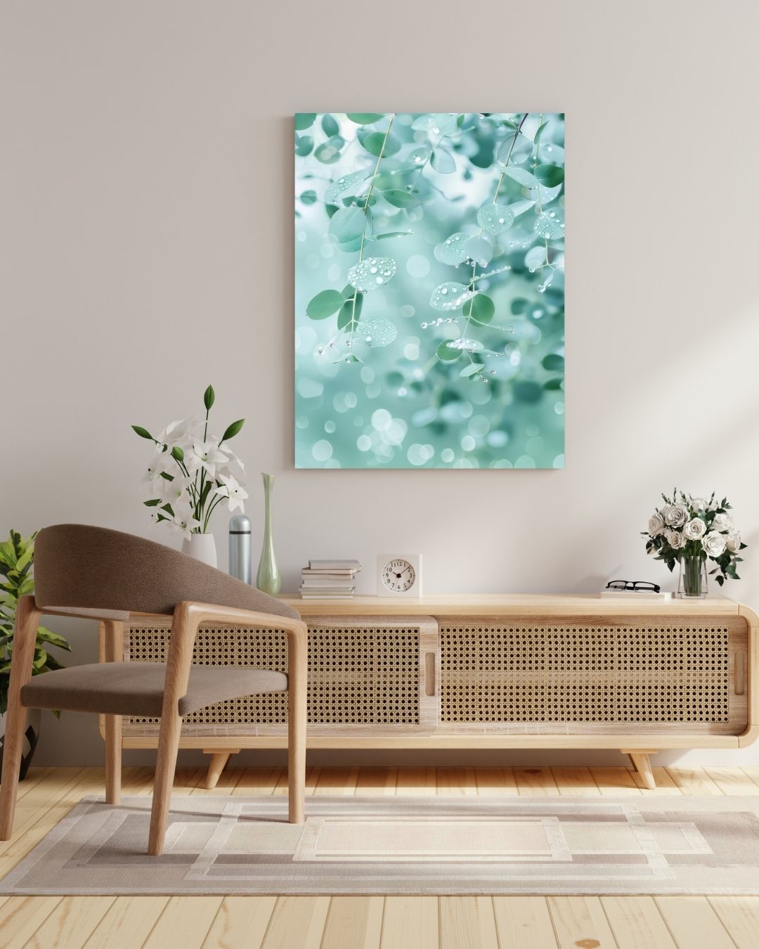 Serenity Leaves - Modern Oasis Sensory Design & Art Studio - Canvas