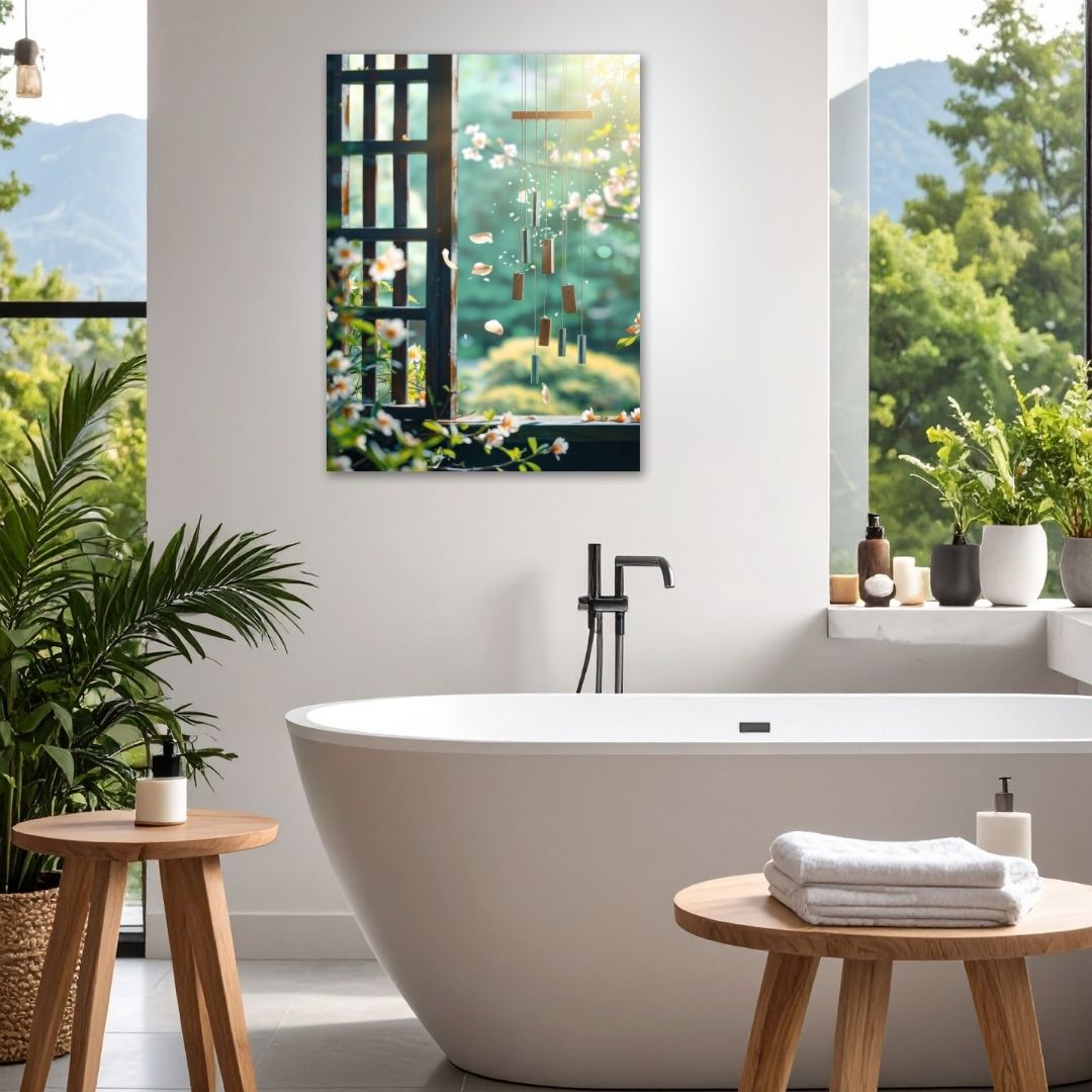 Serene Floral Chimes - Modern Oasis Sensory Design & Art Studio - Canvas