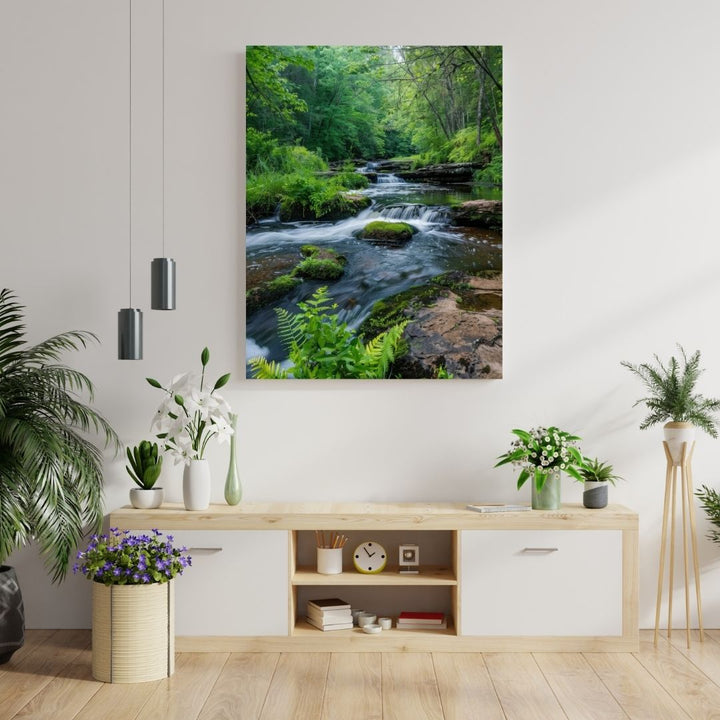 Nature River Scene - Modern Oasis Sensory Design & Art Studio - Canvas