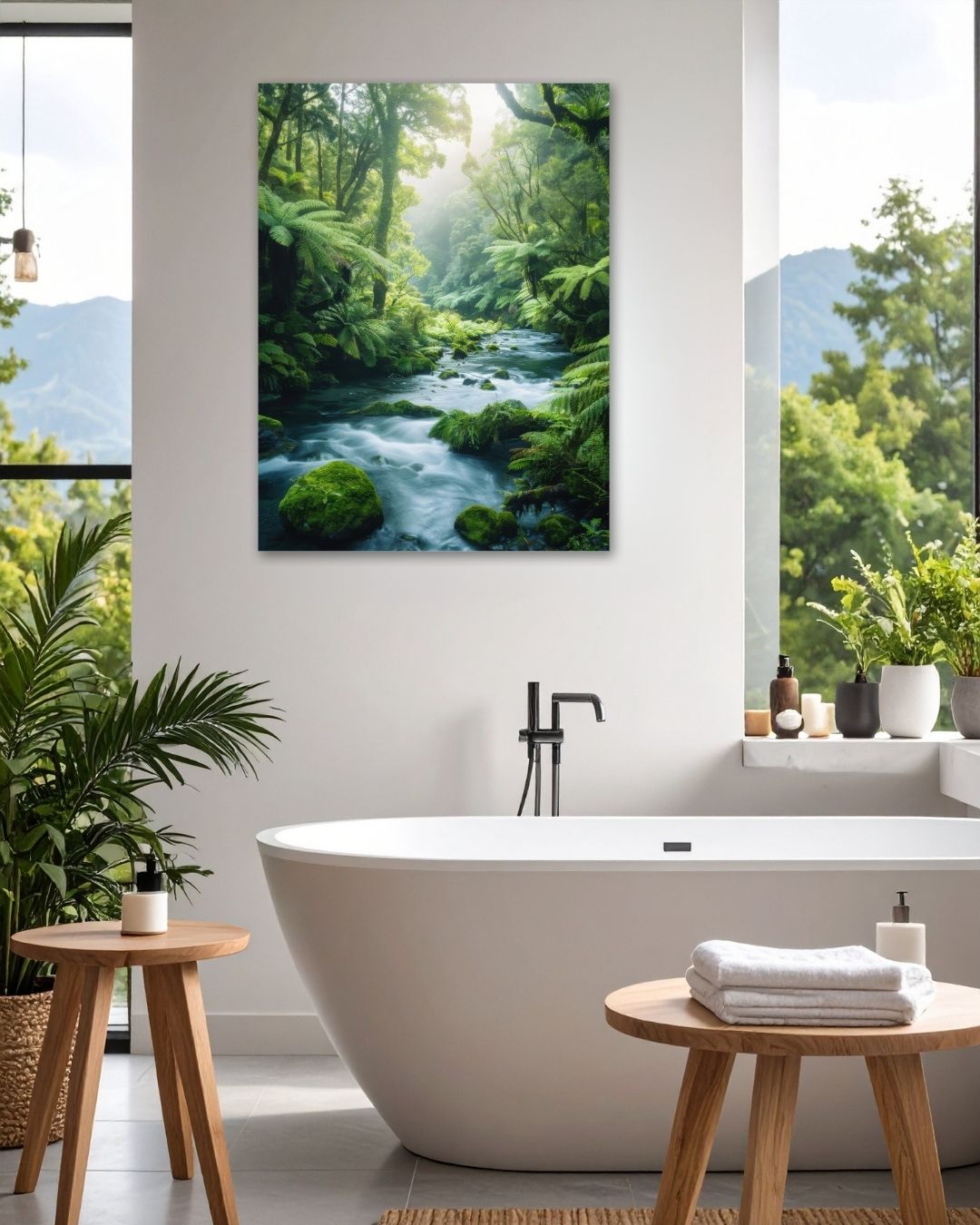 Serene River - Modern Oasis Sensory Design & Art Studio - Canvas