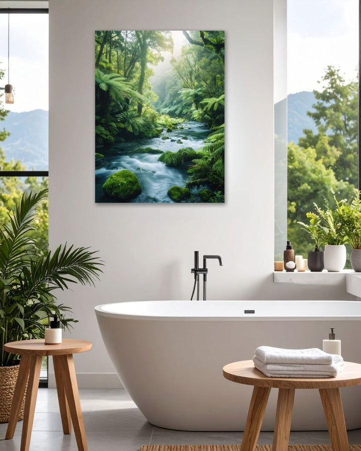 Serene River - Modern Oasis Sensory Design & Art Studio - Canvas