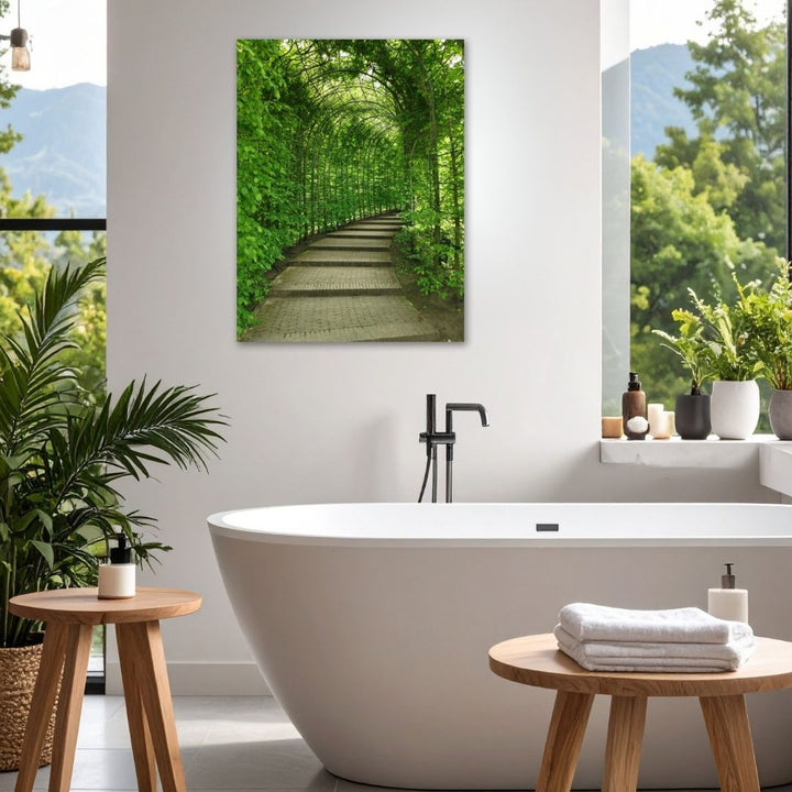 Serene Green Path - Modern Oasis Sensory Design & Art Studio - Canvas
