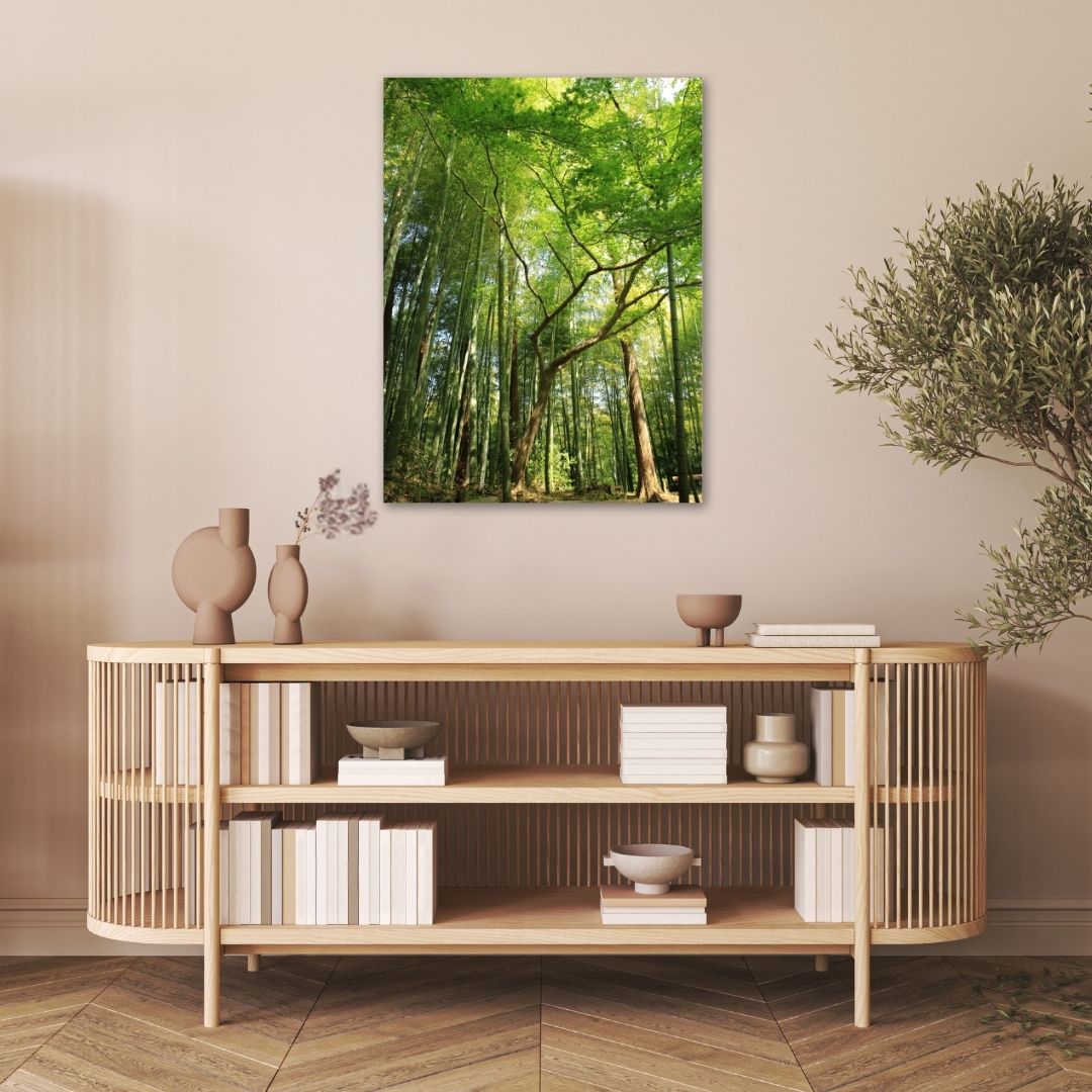 Green Bamboo Forest - Modern Oasis Sensory Design & Art Studio - Canvas