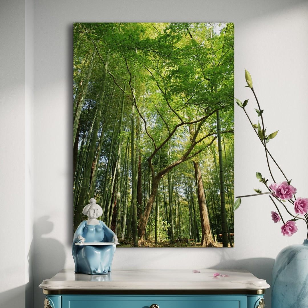 Green Bamboo Forest - Modern Oasis Sensory Design & Art Studio - Canvas