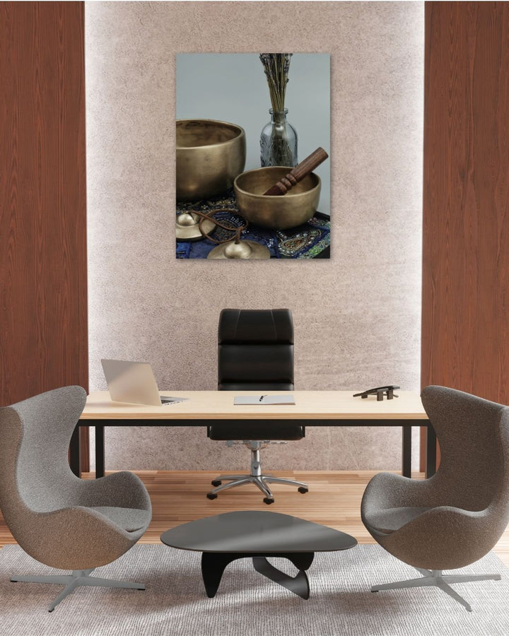 Singing Bowl Metal Art - Modern Oasis Sensory Design & Art Studio - Home Decor