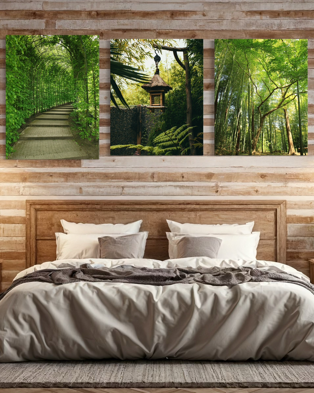 Serene Green Path Metal Art