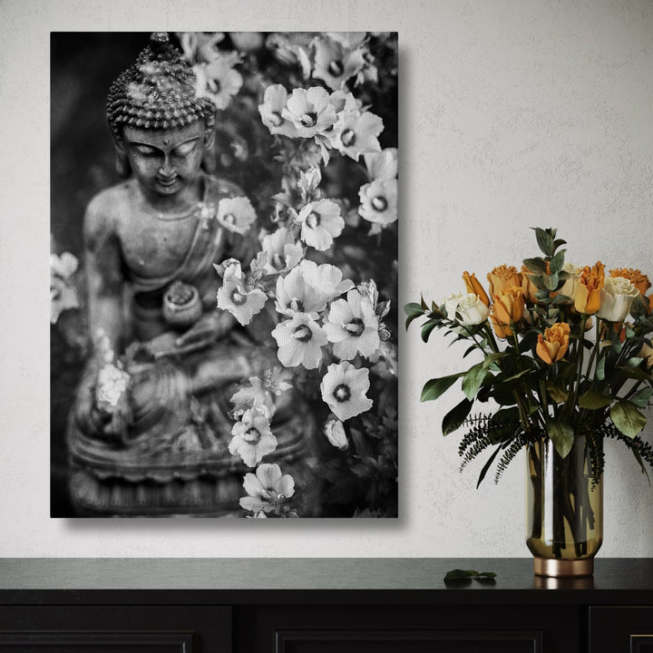 Black and White Buddha - Modern Oasis Sensory Design & Art Studio - Canvas
