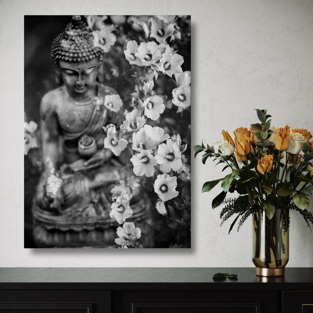 Black and White Buddha Metal Art - Modern Oasis Sensory Design & Art Studio - Home Decor
