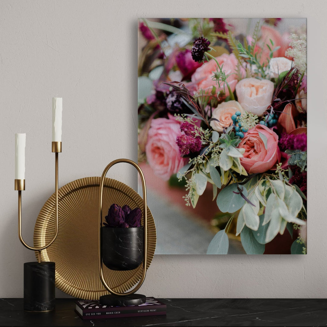 Blush Floral Haze Metal Art - Modern Oasis Sensory Design & Art Studio - Home Decor