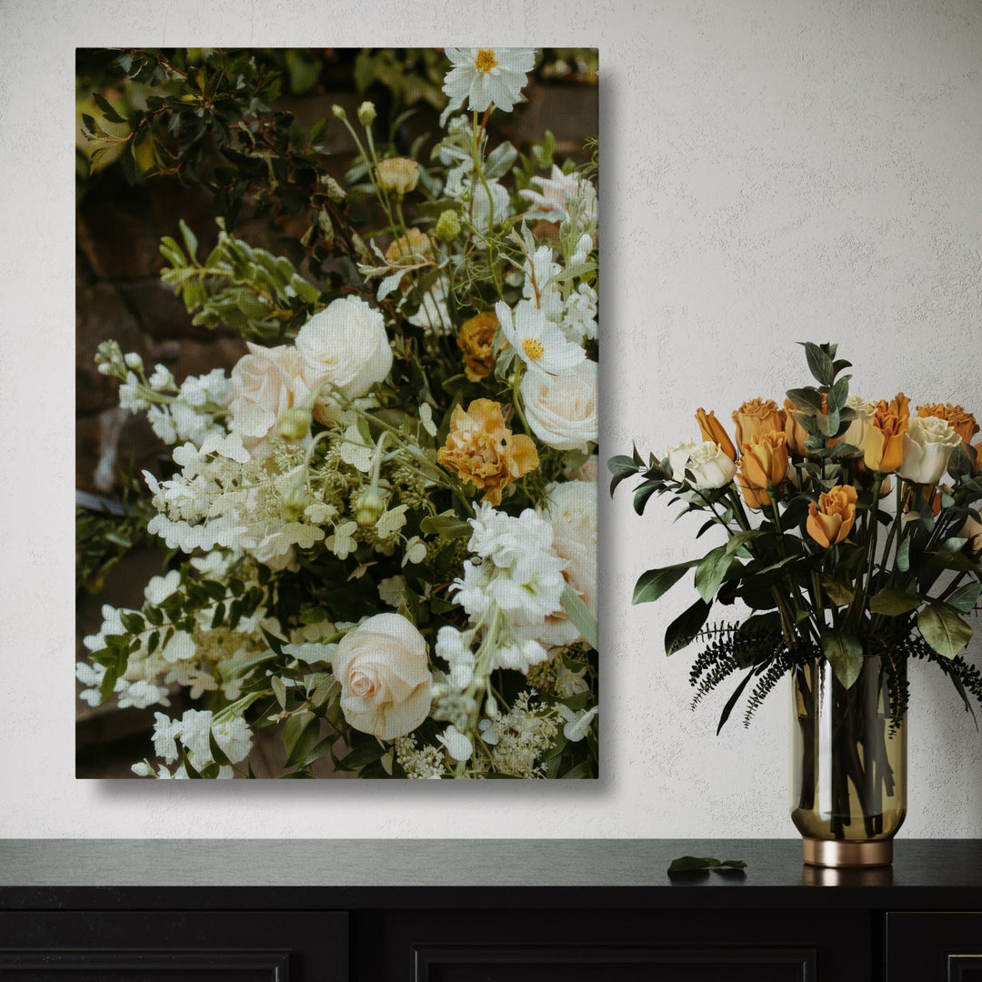 Zen White Blossom - Modern Oasis Sensory Design & Art Studio - Canvas