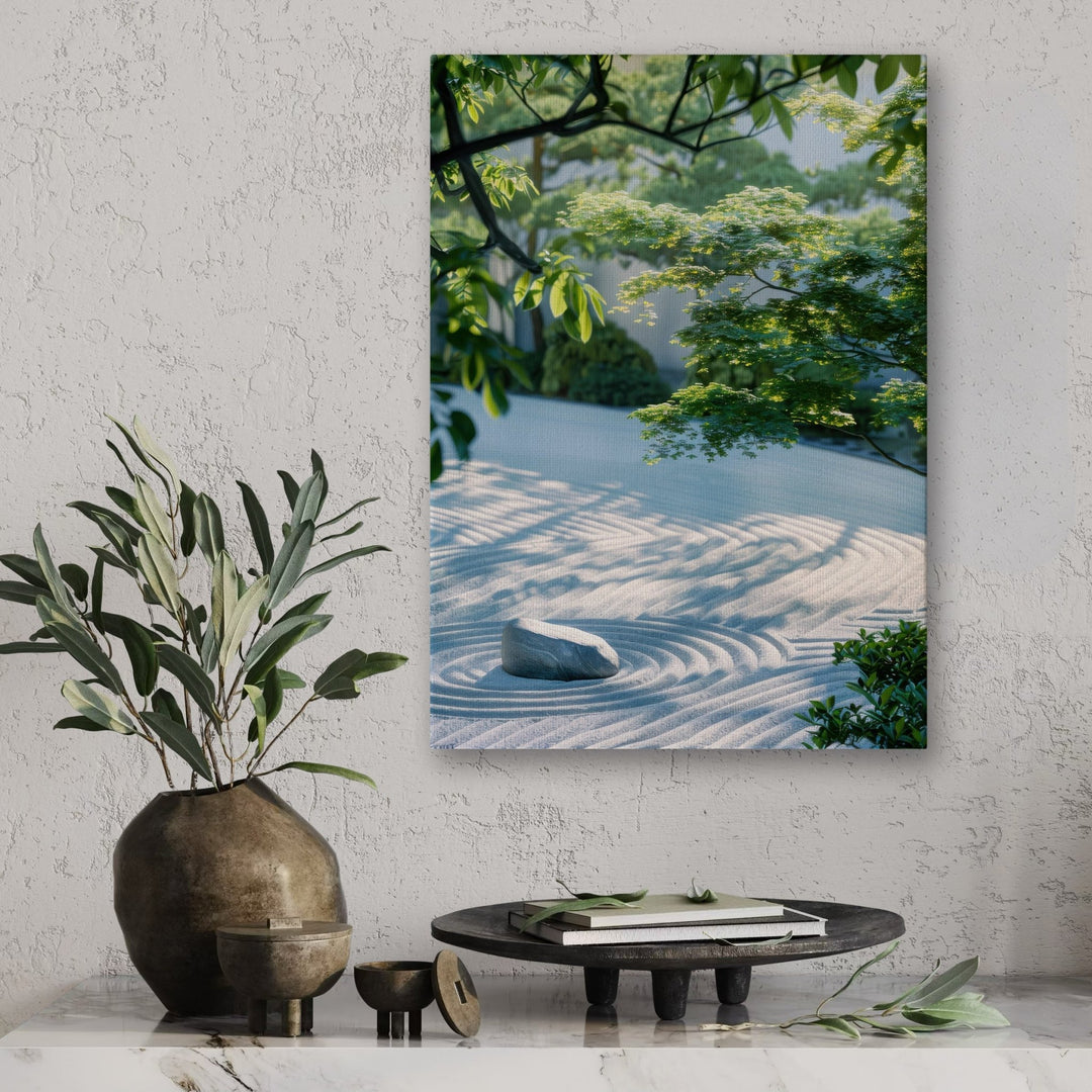 Serene Zen Garden - Modern Oasis Sensory Design & Art Studio - Canvas