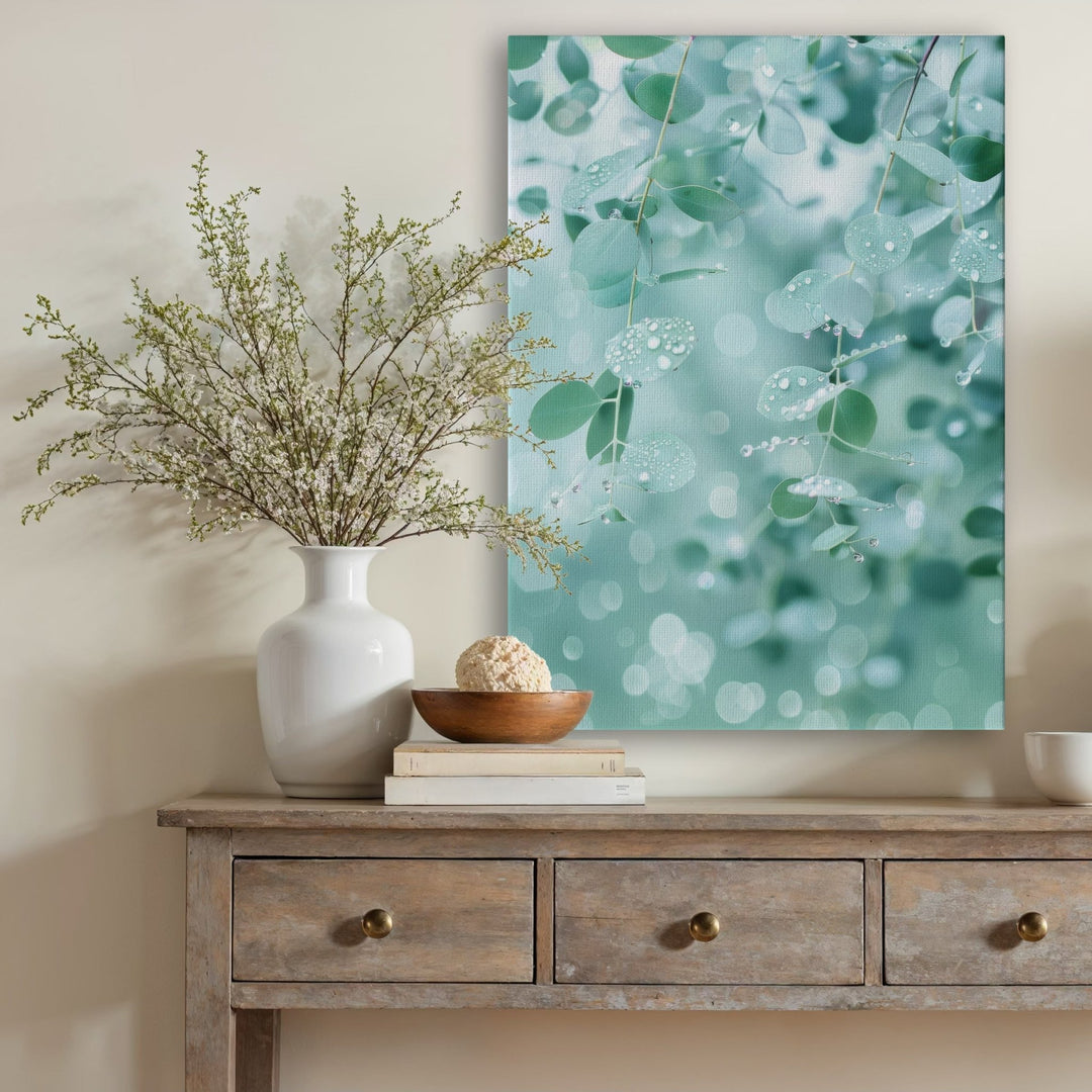 Serenity Leaves - Modern Oasis Sensory Design & Art Studio - Canvas