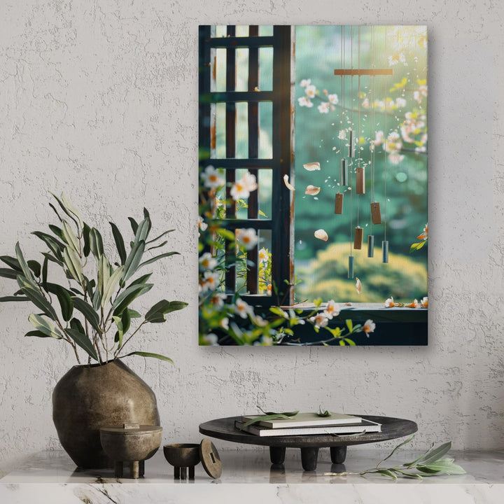 Serene Floral Chimes - Modern Oasis Sensory Design & Art Studio - Canvas
